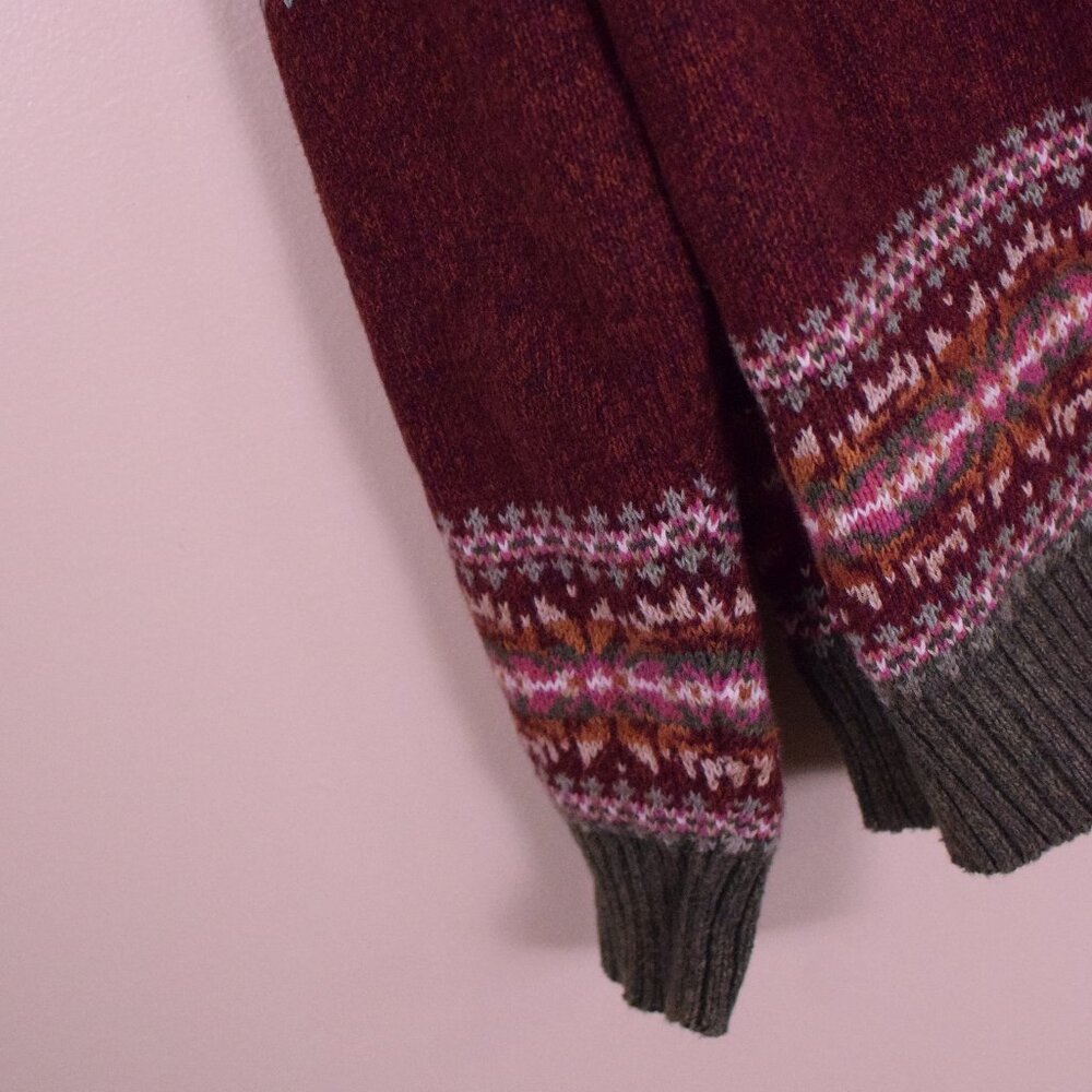 Mountain Lake Cotton Chunky Warm Thick Fall Cozy Sweater Cabincore Cottage - M - Picture 7 of 13